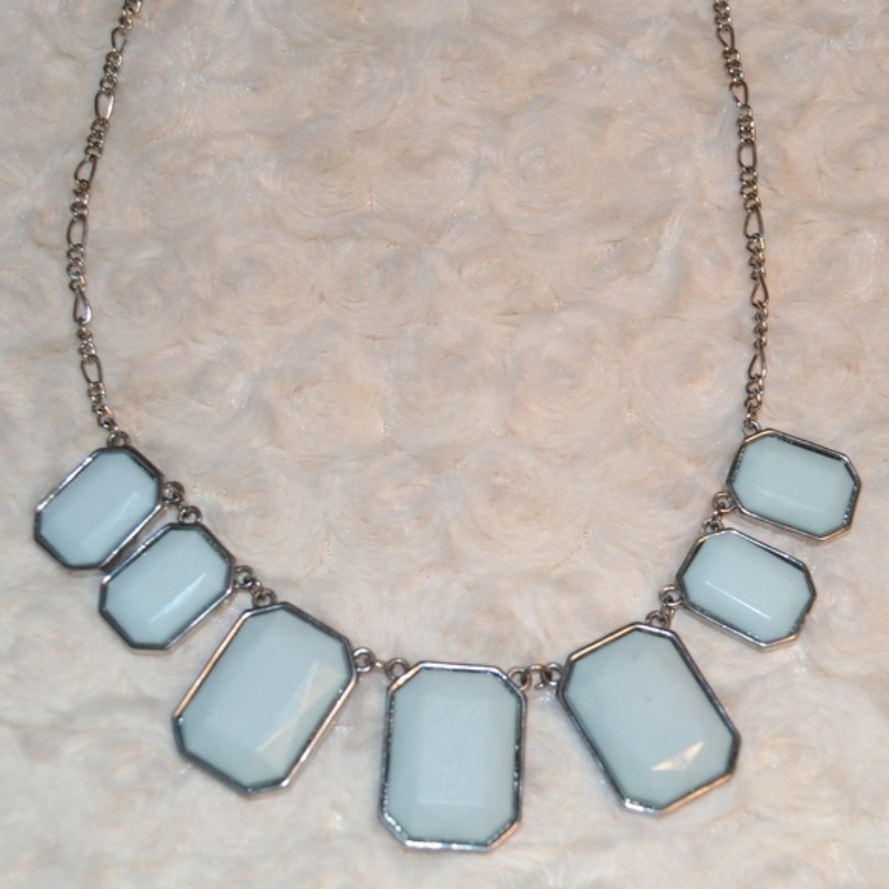 Beautiful Bright Blue Statement Jewel Necklace